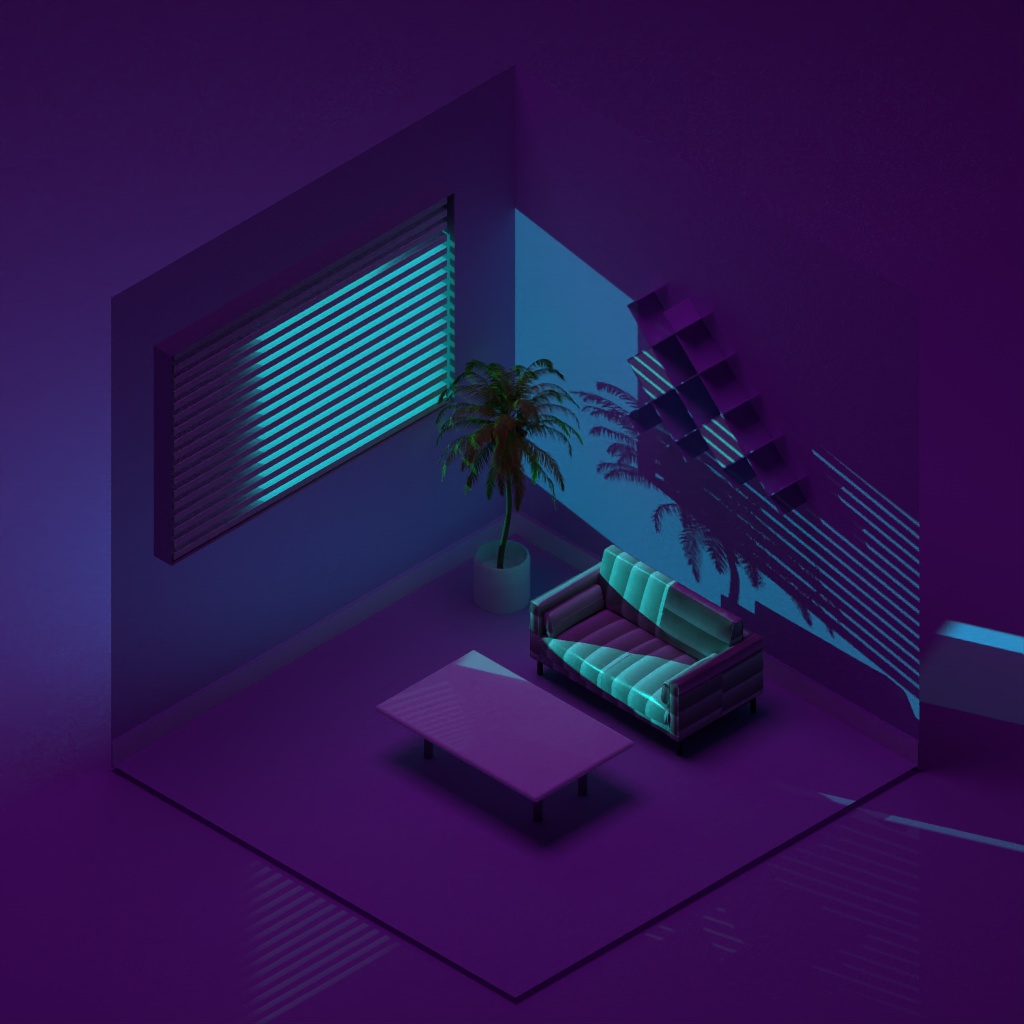 Abstract room made in Cinema 4D