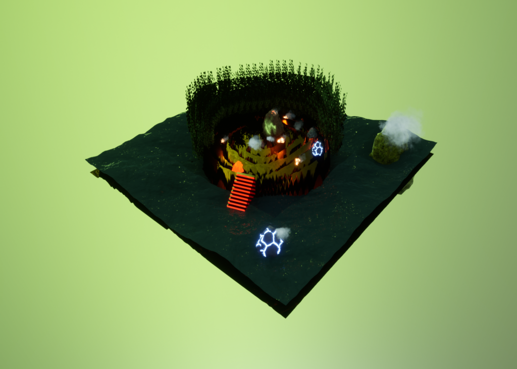 Second view of early Tuna World environment